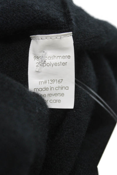 27 Miles Women Pullover Sweater Black 98% Cashmere Crew Neck Stars Size S