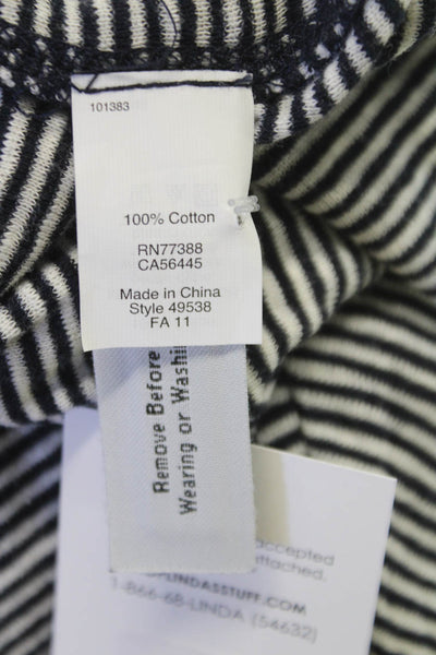 J Crew Womens Striped Cotton Crew Neck Pullover Drawstring Long Sleeve Size S