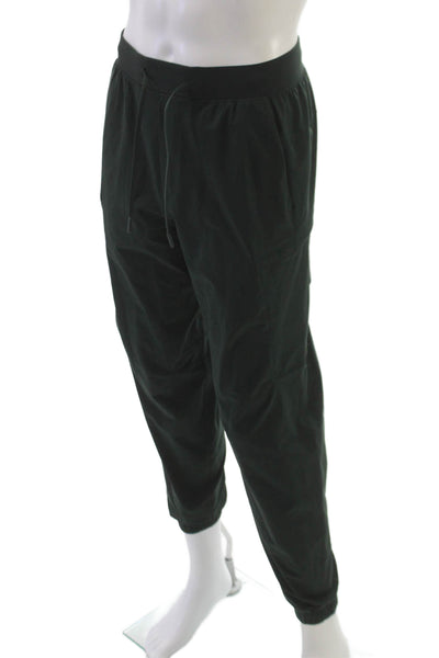 Lululemon Mens Green Nylon Jogger Pants Drawstring Size S