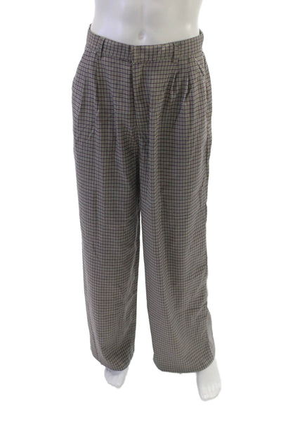 MNML Mens Plaid Gray Button Closure Pants Size 31