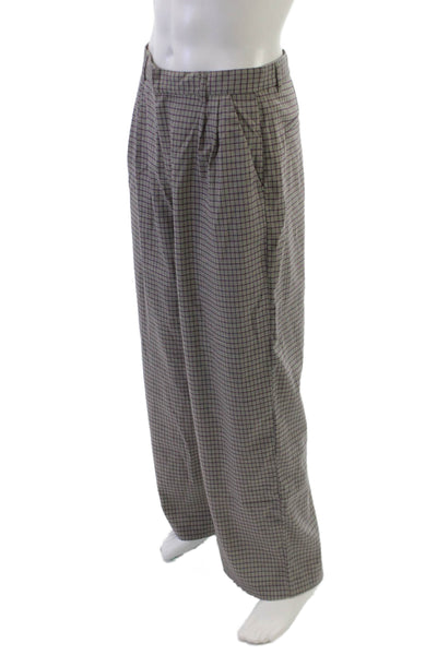 MNML Mens Plaid Gray Button Closure Pants Size 31