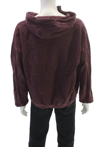 MNML Mens Pullover Hoodie Red V-Neck 100% Cotton Long Sleeve Size XL