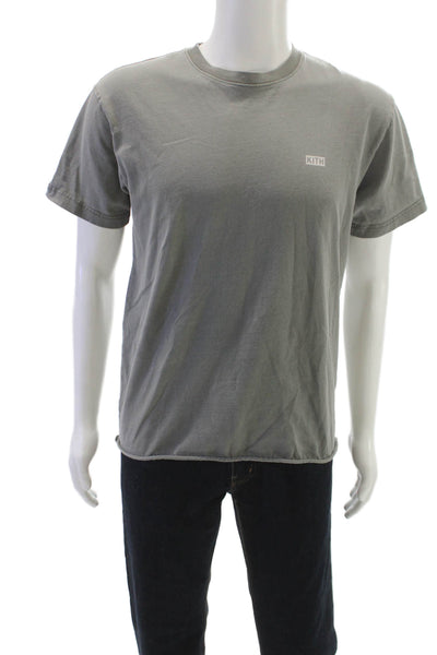 Kith Mens Crew Neck Gray Cotton T-Shirt Short Sleeve Solid Size S