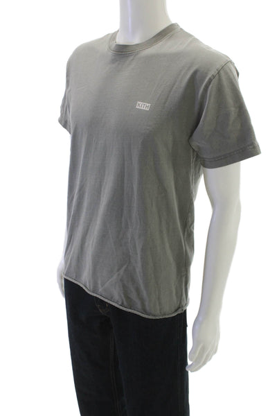 Kith Mens Crew Neck Gray Cotton T-Shirt Short Sleeve Solid Size S
