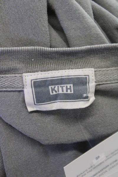 Kith Mens Crew Neck Gray Cotton T-Shirt Short Sleeve Solid Size S