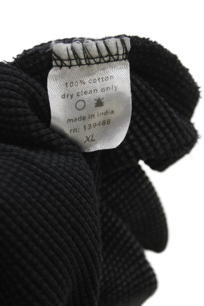 MNML Mens Black Graphic Cotton Long Sleeve Top Crew Neck Size XL