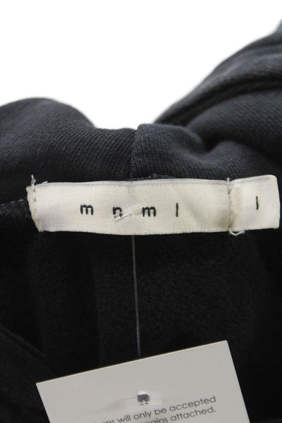 MNML Mens Pullover Hoodie Black Cotton Round Neck Long Sleeve Size L