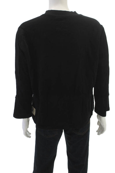 Anitya Fantome Mens Black Cotton Mock Neck Long Sleeve Top Size L
