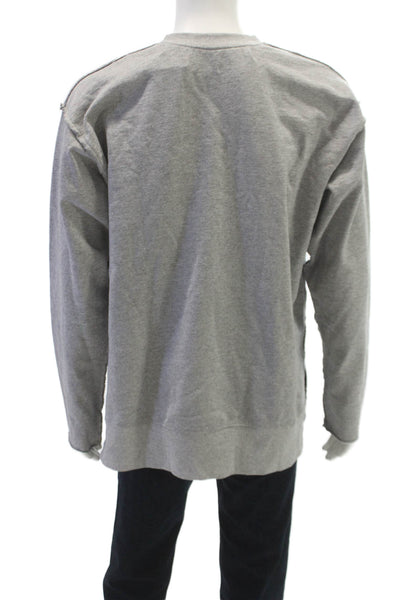 Dr. Collectors Mens Pullover Sweatshirt Gray Cotton Crewneck Solid Size M