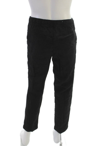 Zara Mens Jogger Pants Black Polyester Drawstring Size S