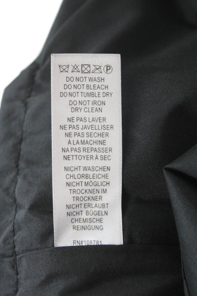Aiden Women Fit & Flare Black Chevron V-Neck Sleeveless Polyester Dress Size 8