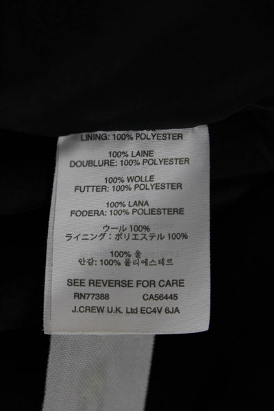 J Crew Women Fit & Flare Wool Dress Black Boat Neck Short Sleeve Zip Size 6