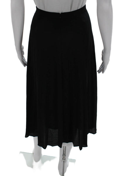 J Crew Womens A-Line Long Black Polyester Skirt Size 4