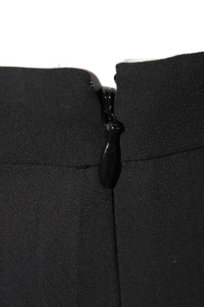 J Crew Womens A-Line Long Black Polyester Skirt Size 4