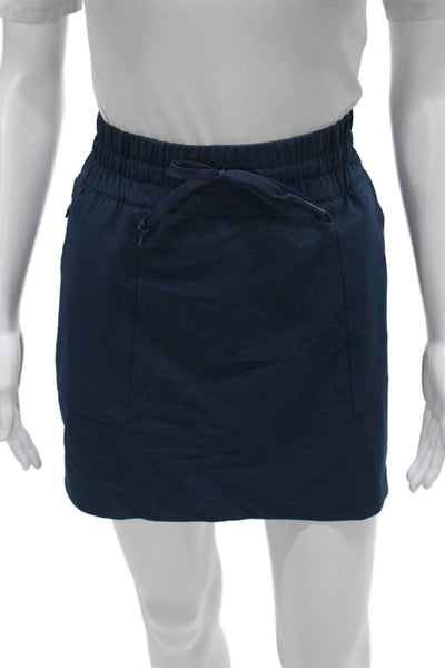 Adidas Women Athletic Blue Polyester Mini Skort Size S