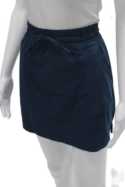 Adidas Women Athletic Blue Polyester Mini Skort Size S