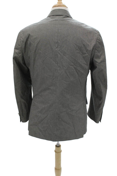 Robert Graham Men Striped Gray Cotton Blazer Buttoned Size 40