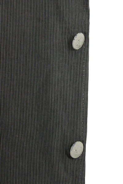 Robert Graham Men Striped Gray Cotton Blazer Buttoned Size 40