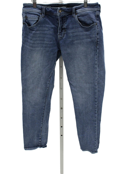 Liverpool Los Angeles Unisex Adults Straight Jeans Blue Cotton Blend Size 33