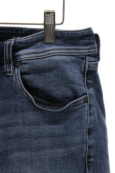 Liverpool Los Angeles Unisex Adults Straight Jeans Blue Cotton Blend Size 33