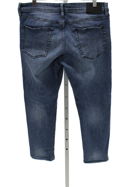Liverpool Los Angeles Mens Tapered Jeans Blue Cotton Button Size 34