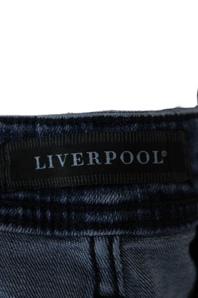 Liverpool Los Angeles Mens Tapered Jeans Blue Cotton Button Size 34