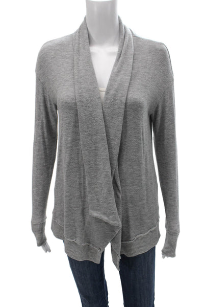 Michael Stars Women Cardigan V-Neck Long Sleeve Gray Size XS