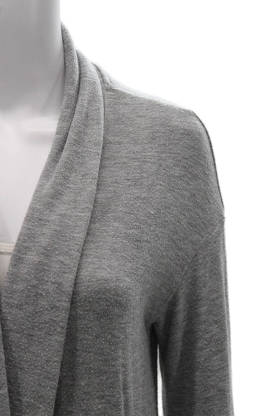Michael Stars Women Cardigan V-Neck Long Sleeve Gray Size XS
