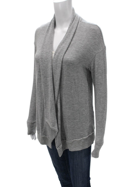 Michael Stars Women Cardigan V-Neck Long Sleeve Gray Size XS