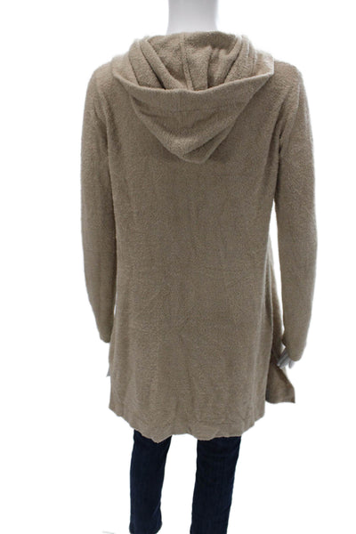 Barefoot Dreams® Womens V-Neck Long Sleeve Cardigan Beige Size XS