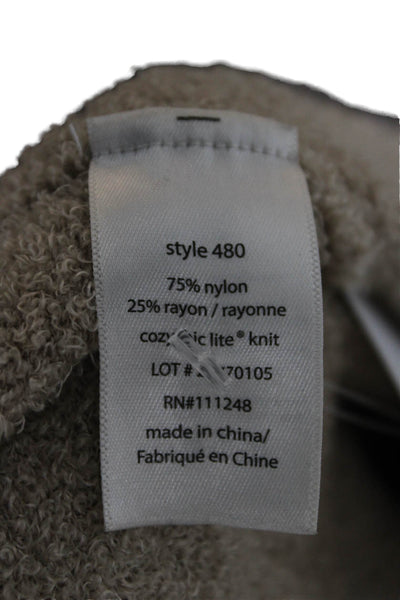 Barefoot Dreams® Womens V-Neck Long Sleeve Cardigan Beige Size XS