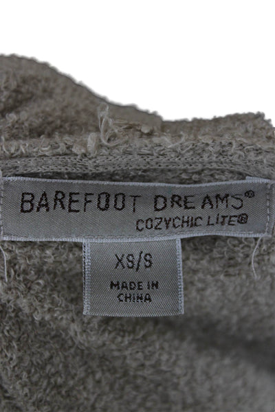 Barefoot Dreams® Womens V-Neck Long Sleeve Cardigan Beige Size XS