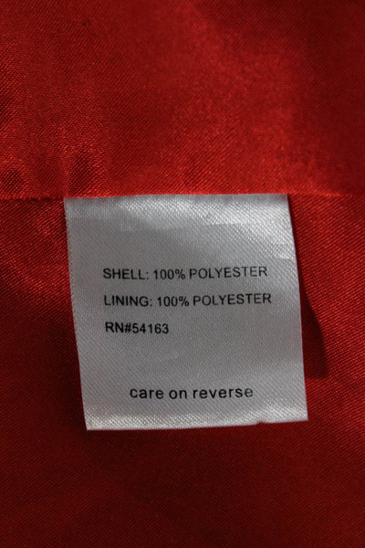 Calvin Klein Womens Trench Coat Beige Long Sleeve Button Polyester Size S
