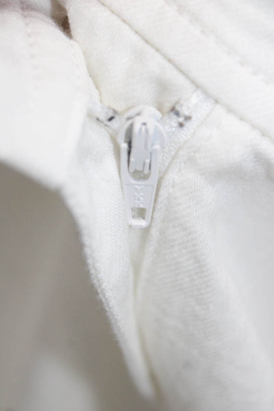 Eileen Fisher Women White Cropped Organic Cotton Pants Size 16