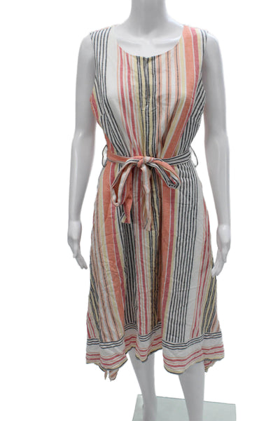 Karl Lagerfeld Women Multicolor A-Line V-Neck Sleeveless Rayon Dress Size 10