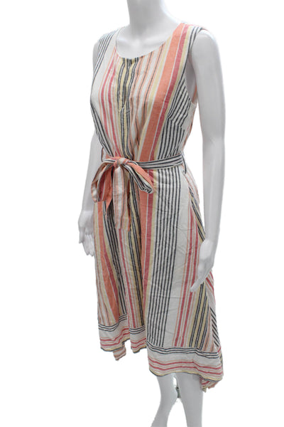 Karl Lagerfeld Women Multicolor A-Line V-Neck Sleeveless Rayon Dress Size 10