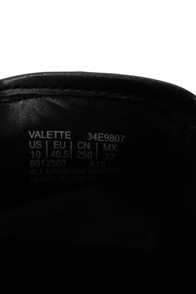 Calvin Klein Womens Faux Leather Casual Shoes Black Size 10