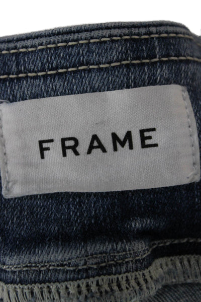 Frame Womens Flared Jeans Blue Cotton Blend Size 1