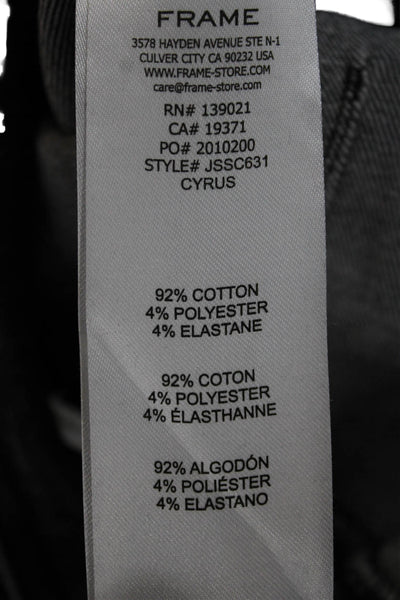 Frame Womens Skinny Jeans Black Cotton Size 1