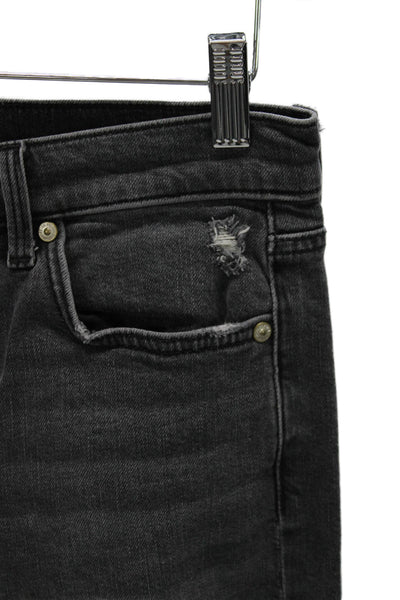 7 For All Mankind Womens Skinny Jeans Gray Cotton Size 29