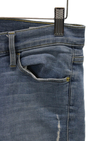 Frame Women Blue Skinny Jeans Cotton Blend Button Fly Size 27