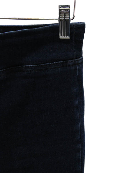 Frame Women Flared Jeans Blue Mid Rise Pull On Cotton Blend Size 1