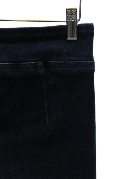 Frame Women Flared Jeans Blue Mid Rise Pull On Cotton Blend Size 1