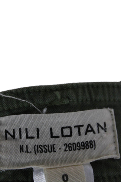 Nili Lotan Womens Chino Pants Green Size 0