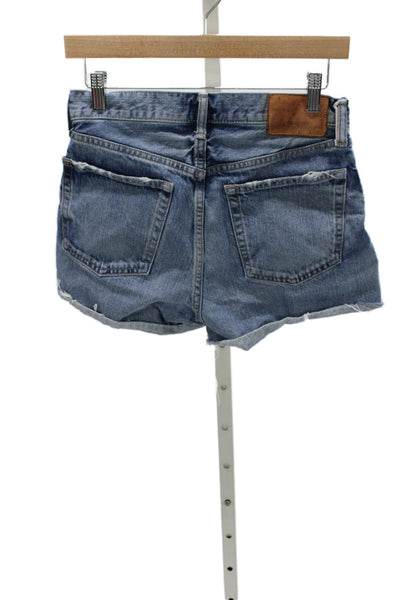 Moussy Women Cut-Off Blue Cotton Shorts Size 25