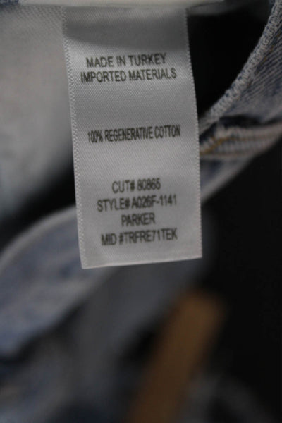 Agolde Womens Cut-Off Denim Shorts Blue 100% Regenerative Cotton Size 24