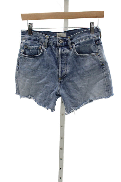 Citizens of Humanity Womens Cut-Off Shorts Blue Organic Cotton Size 24