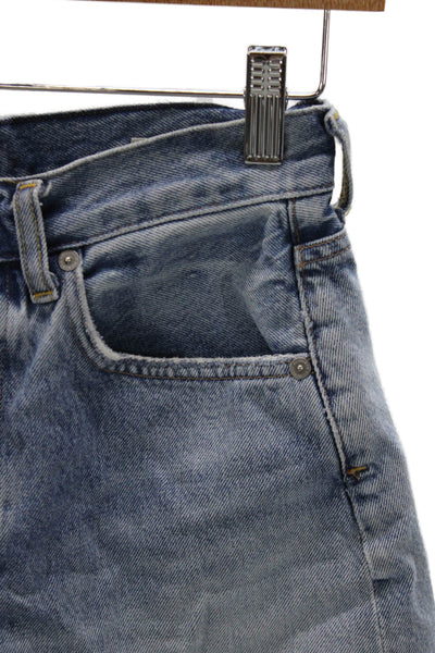 Citizens of Humanity Womens Cut-Off Shorts Blue Organic Cotton Size 24