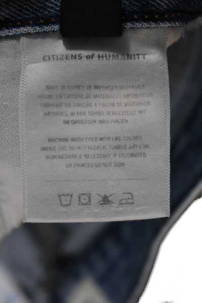 Citizens of Humanity Womens Cut-Off Shorts Blue Organic Cotton Size 24