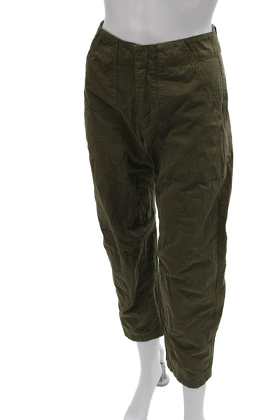 Rag & Bone Womens Cargo Pants Green Cotton Inseam 28 Size 00